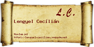 Lengyel Cecílián névjegykártya